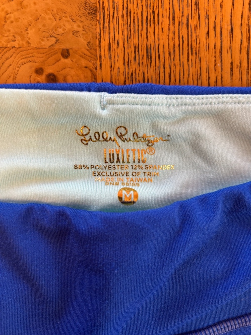 Lilly Pulitzer Blue Floral-Print Cropped Leggings - Picture 2 of 7